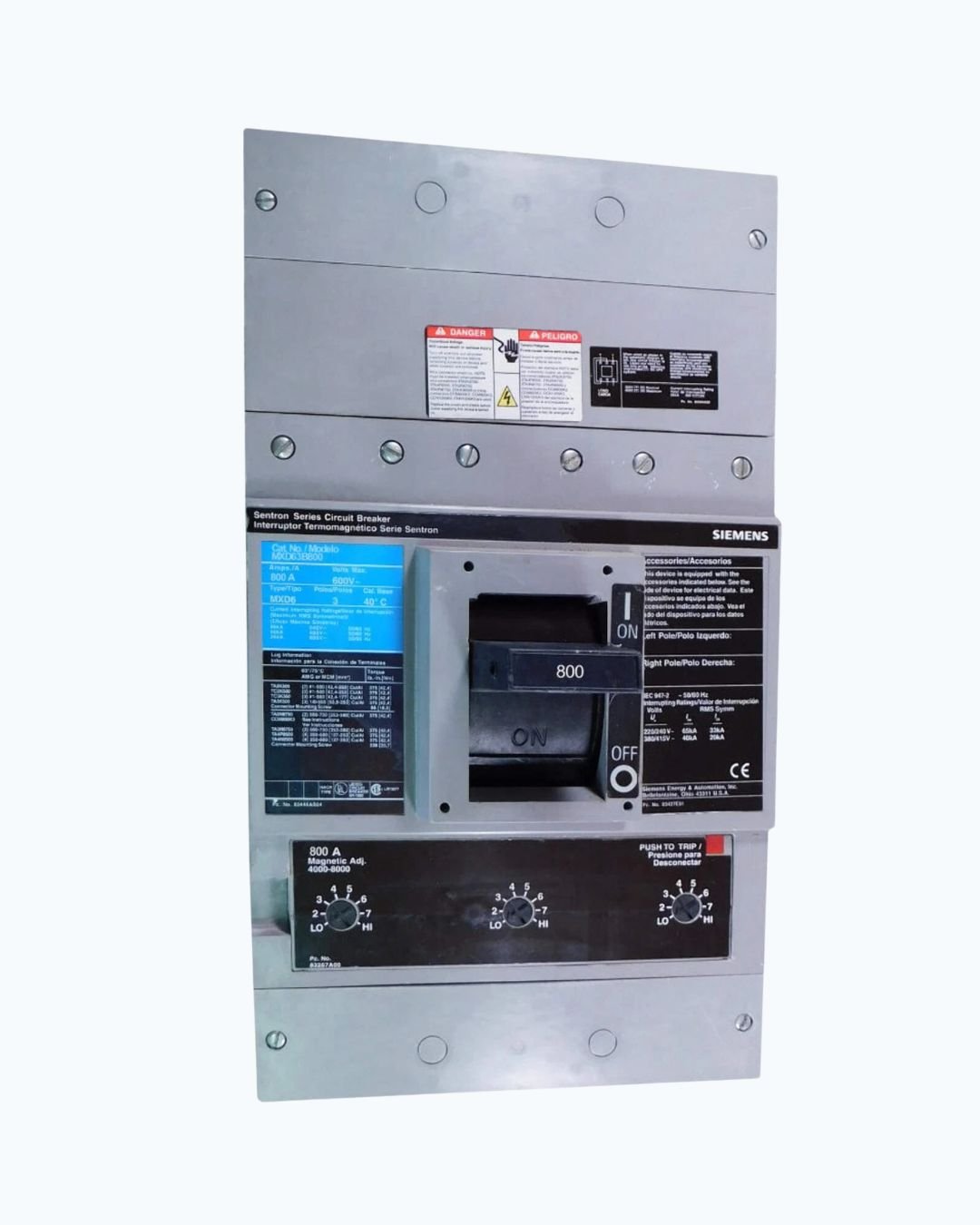 Disyuntor MXD 3P 800A - MXD63B800